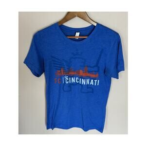 Canvas FC Cincinnati Blue T-Shirt Small FCC Soccer Futbol FCC